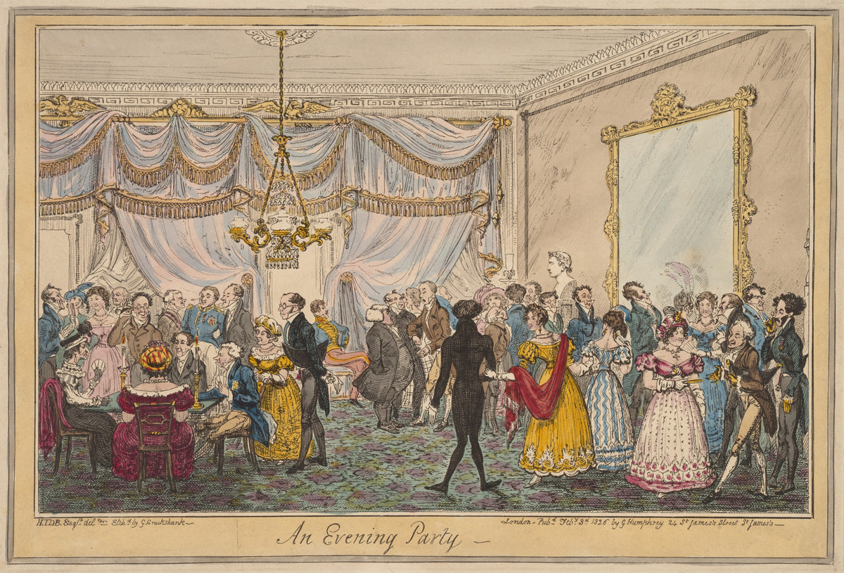 An Evening Party by George Cruikshank, February 3, 1826