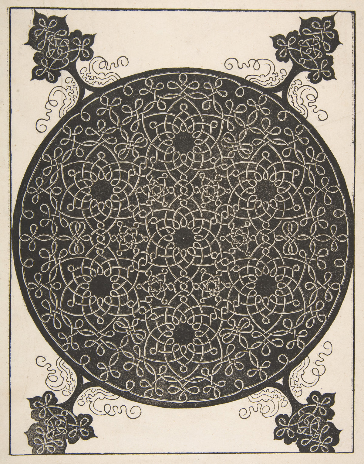 Embroidery Pattern with Six-pointed Stars by Albrecht Dürer after Leonardo, before 1521