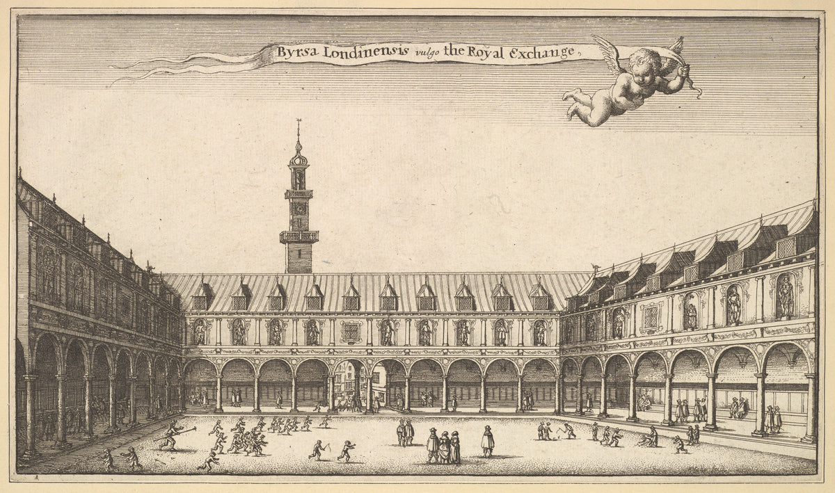 Royal Exchange by Wenceslaus Hollar, 1647
