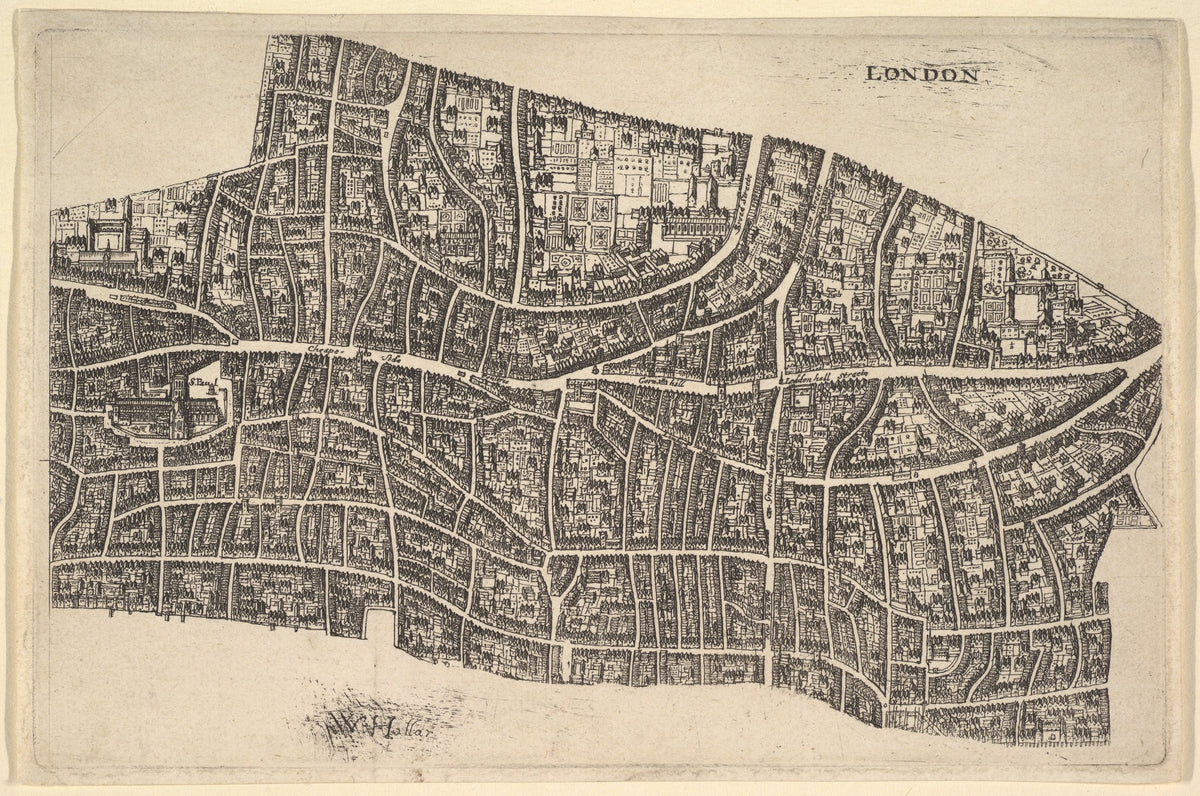 London before the Great Fire by Wenceslaus Hollar, 1666–77