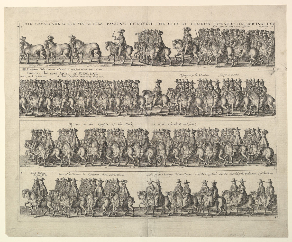 Coronation Procession of Charles II by Wenceslaus Hollar, 1662