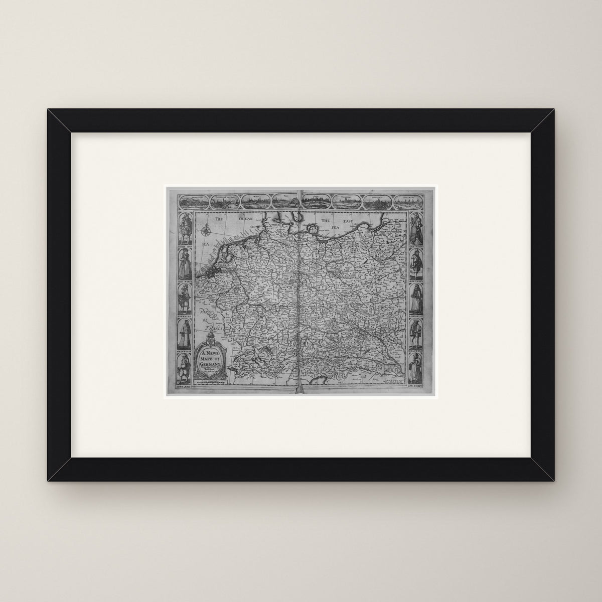 A Prospect of the Most Famous Parts of the World – in a black frame