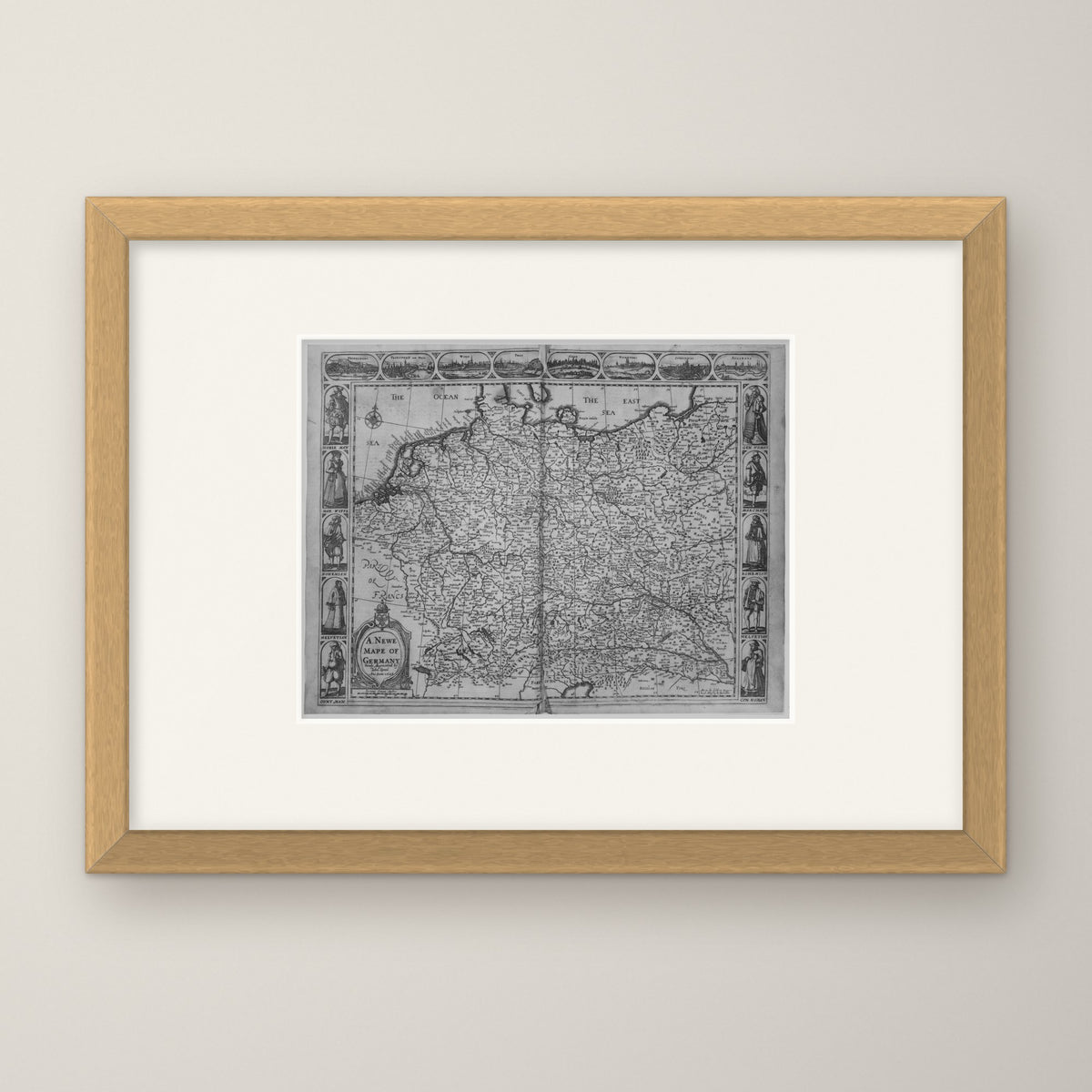 A Prospect of the Most Famous Parts of the World – in an oak frame