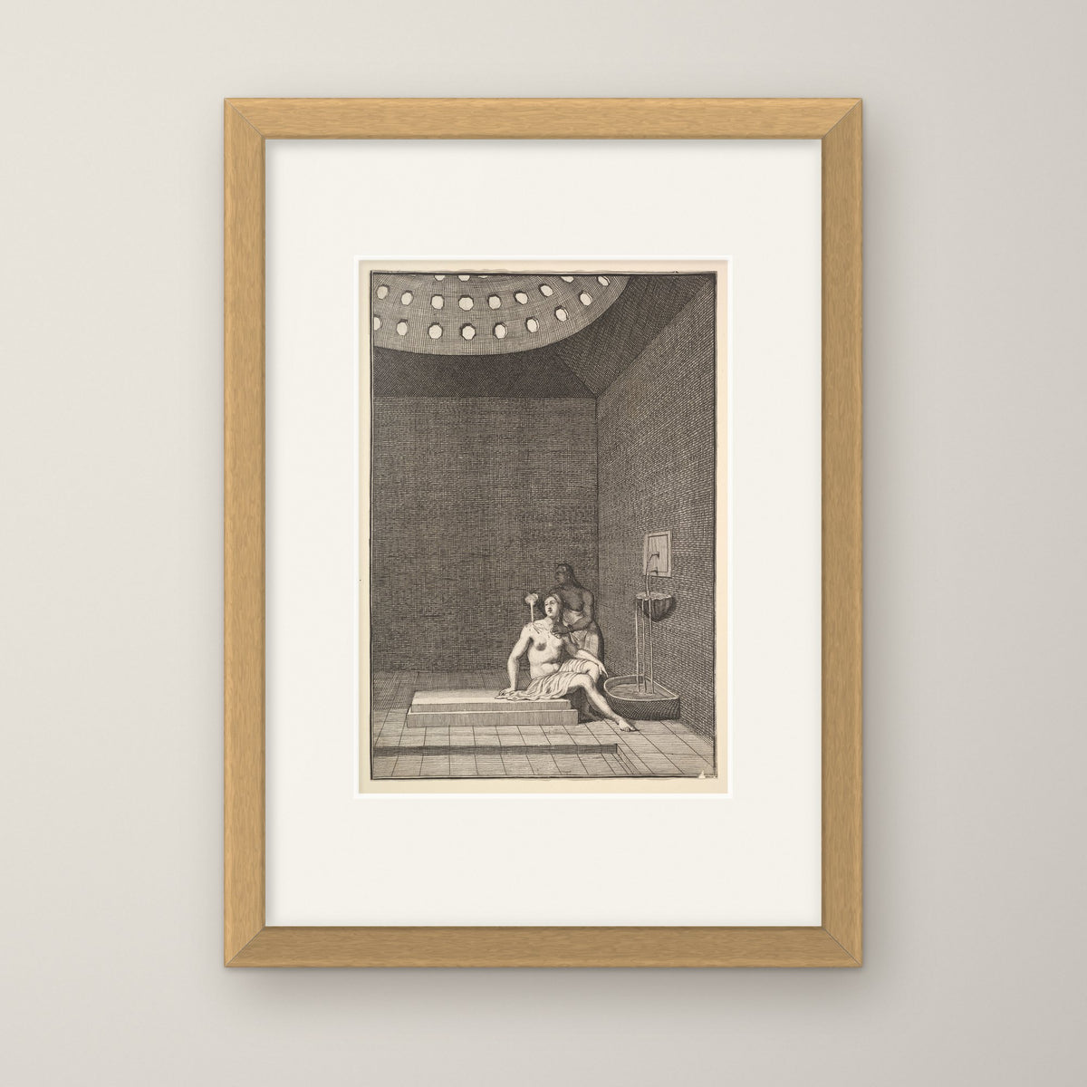 A Turkish Bath – in an oak frame