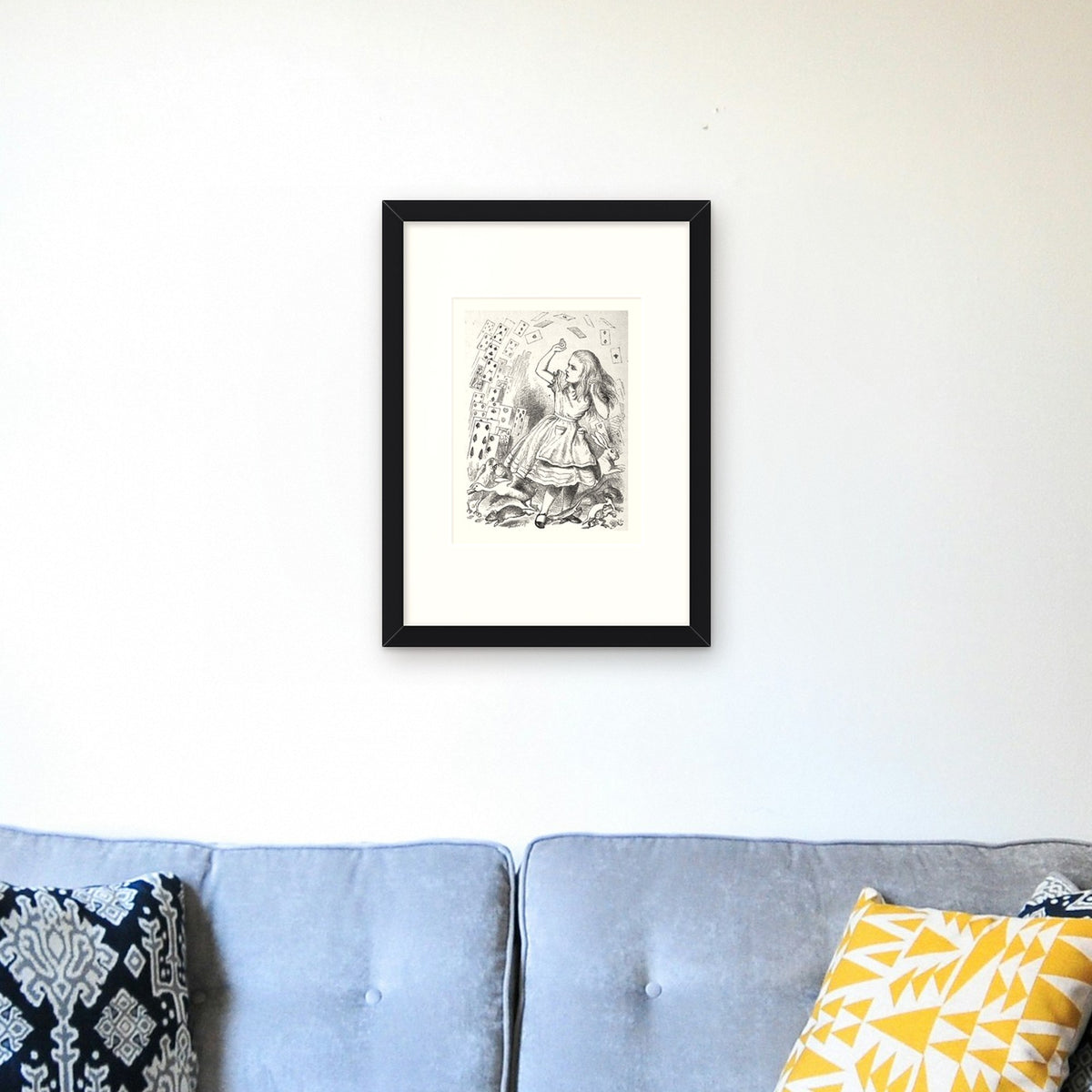 Alice: The Pack of Cards – framed in a living room