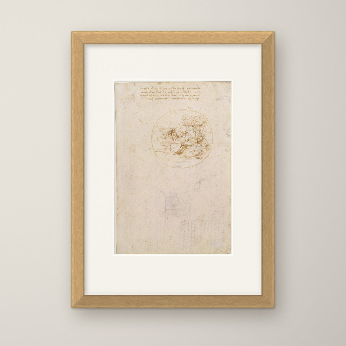 Allegory on the Fidelity of the Lizard – in an oak frame