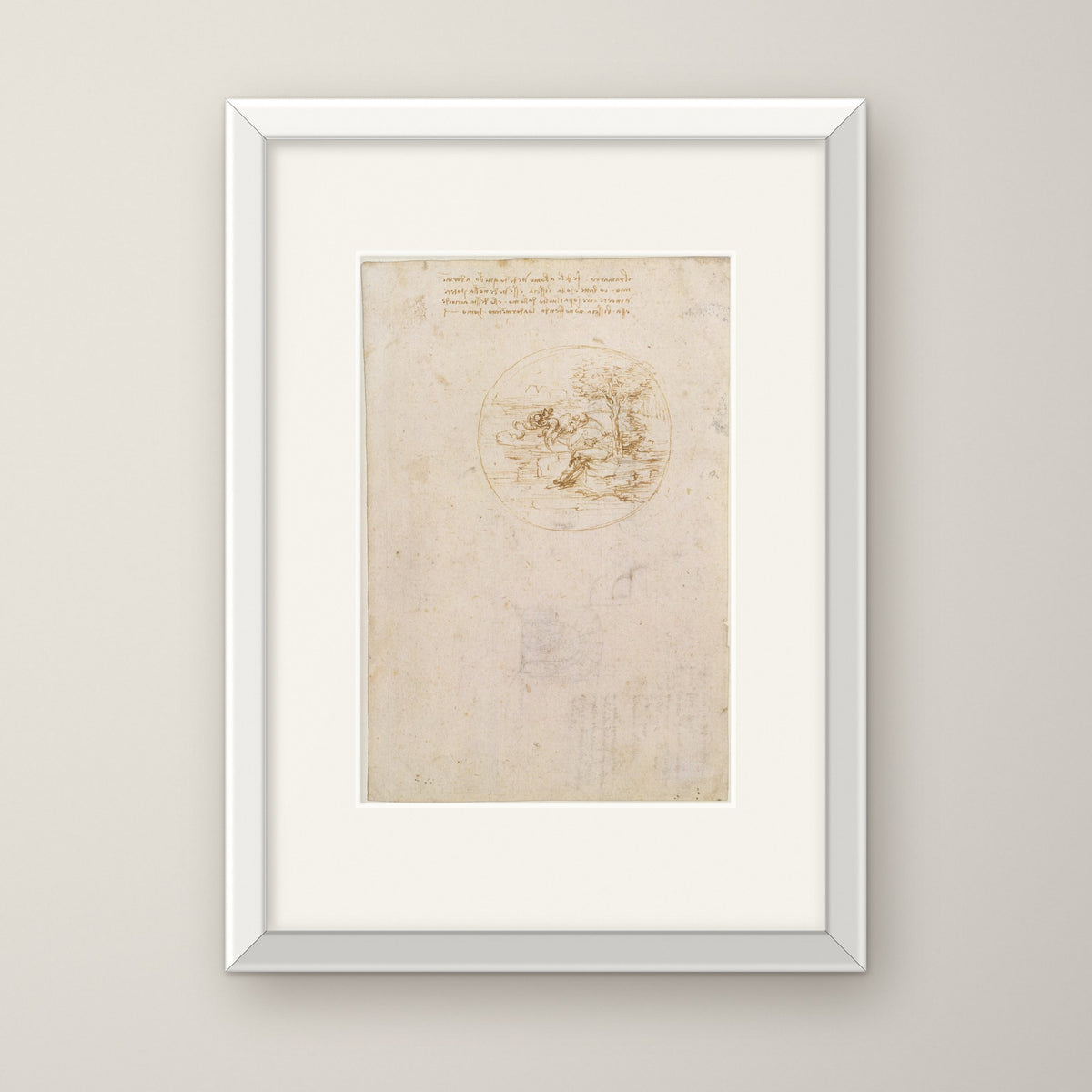Allegory on the Fidelity of the Lizard – in a white frame