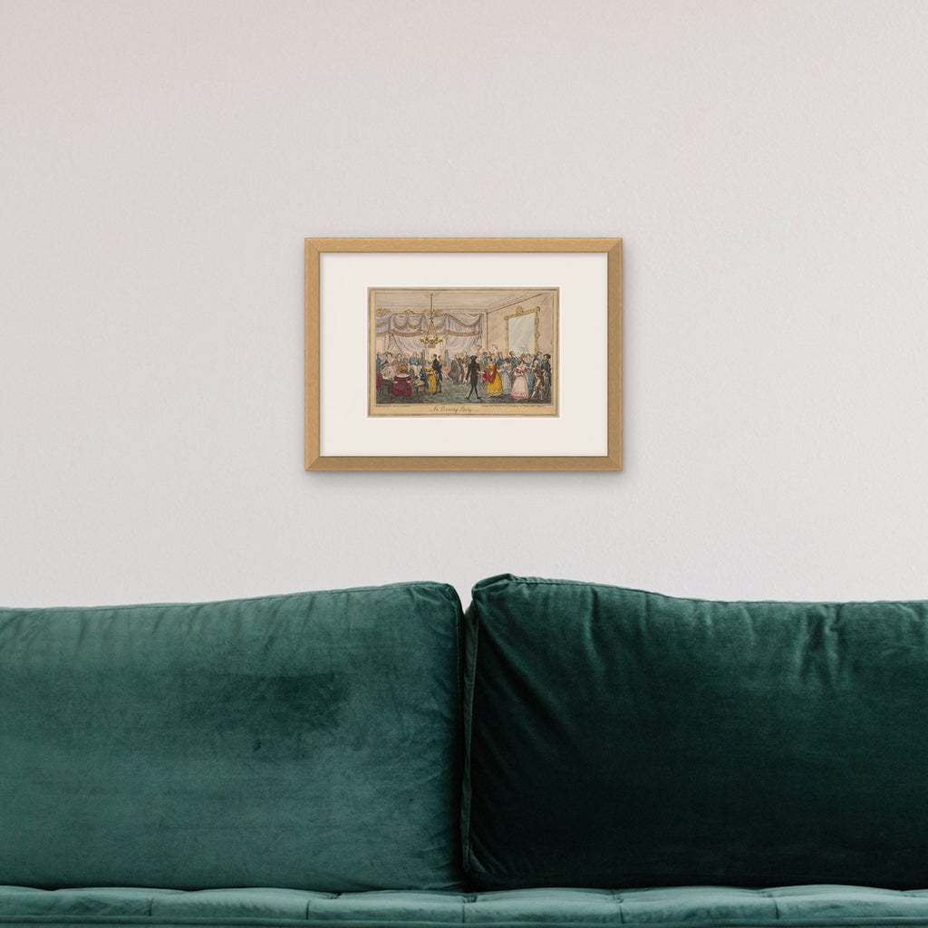 An Evening Party – framed in a living room