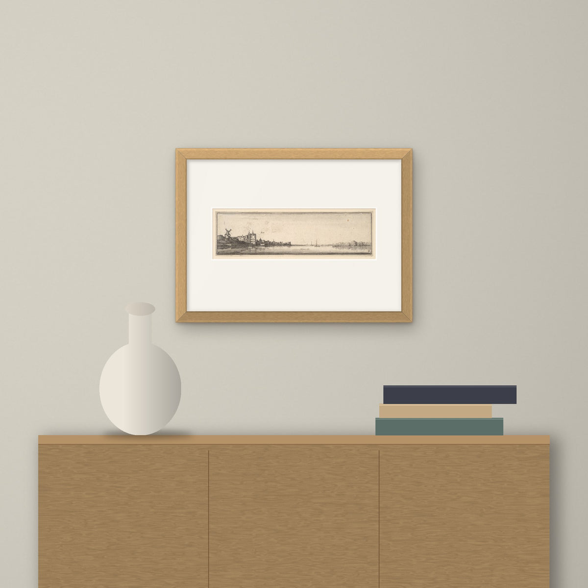 Bonn – framed on a wall above a sideboard