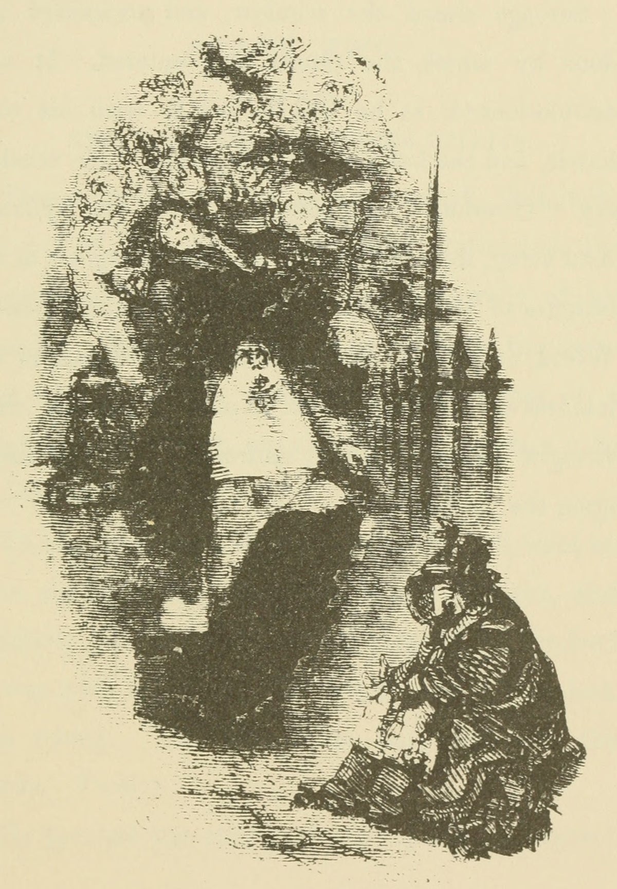 The Phantoms, A Christmas Carol, illustration by John Leech, 1843