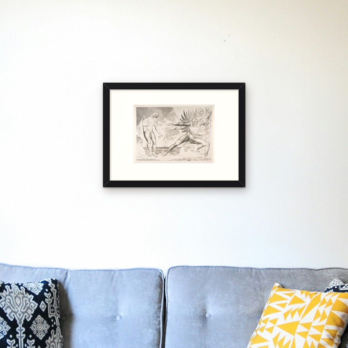 Dante's Inferno: The Devils Tormenting Ciampolo – framed in a living room