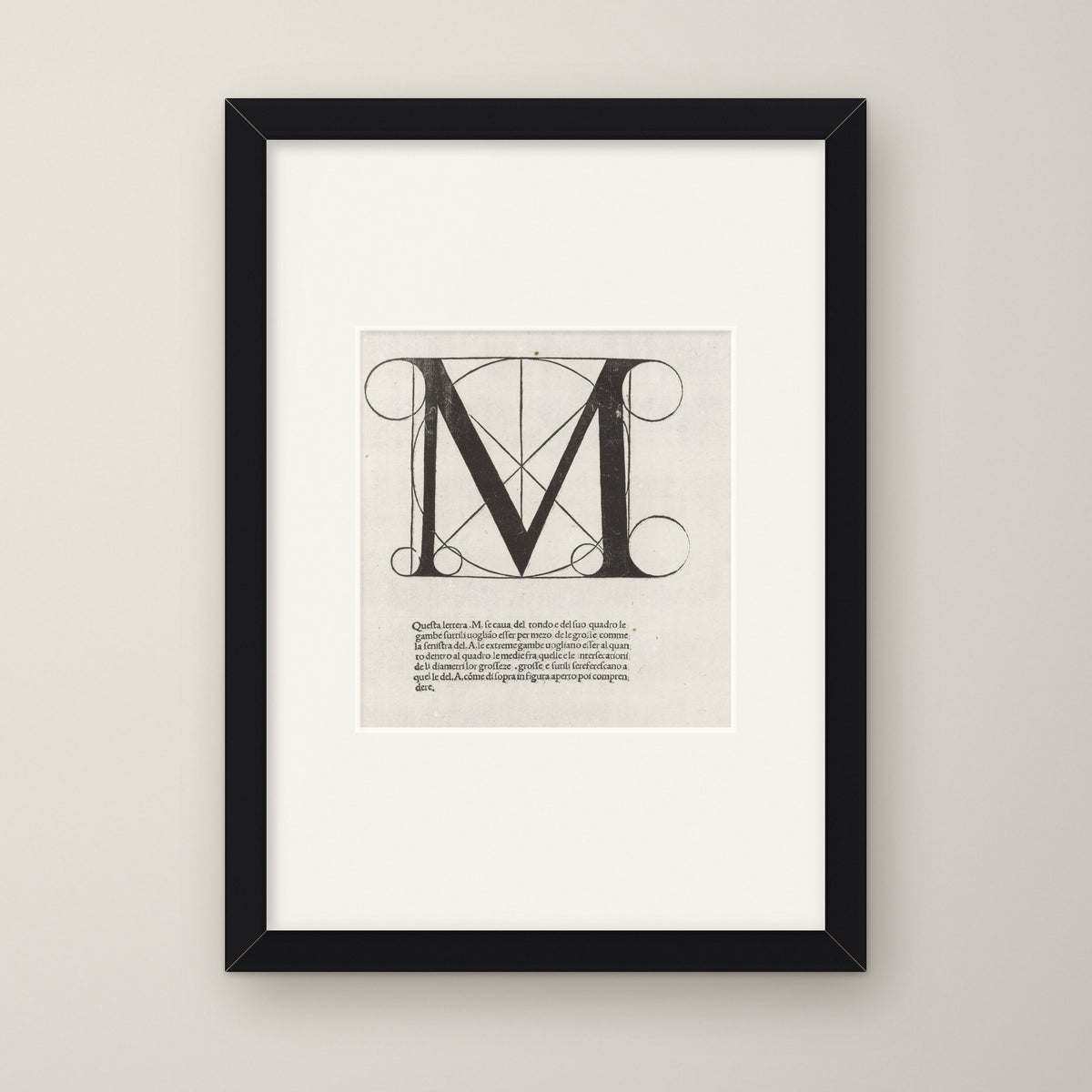 Divina proportione – in a black frame