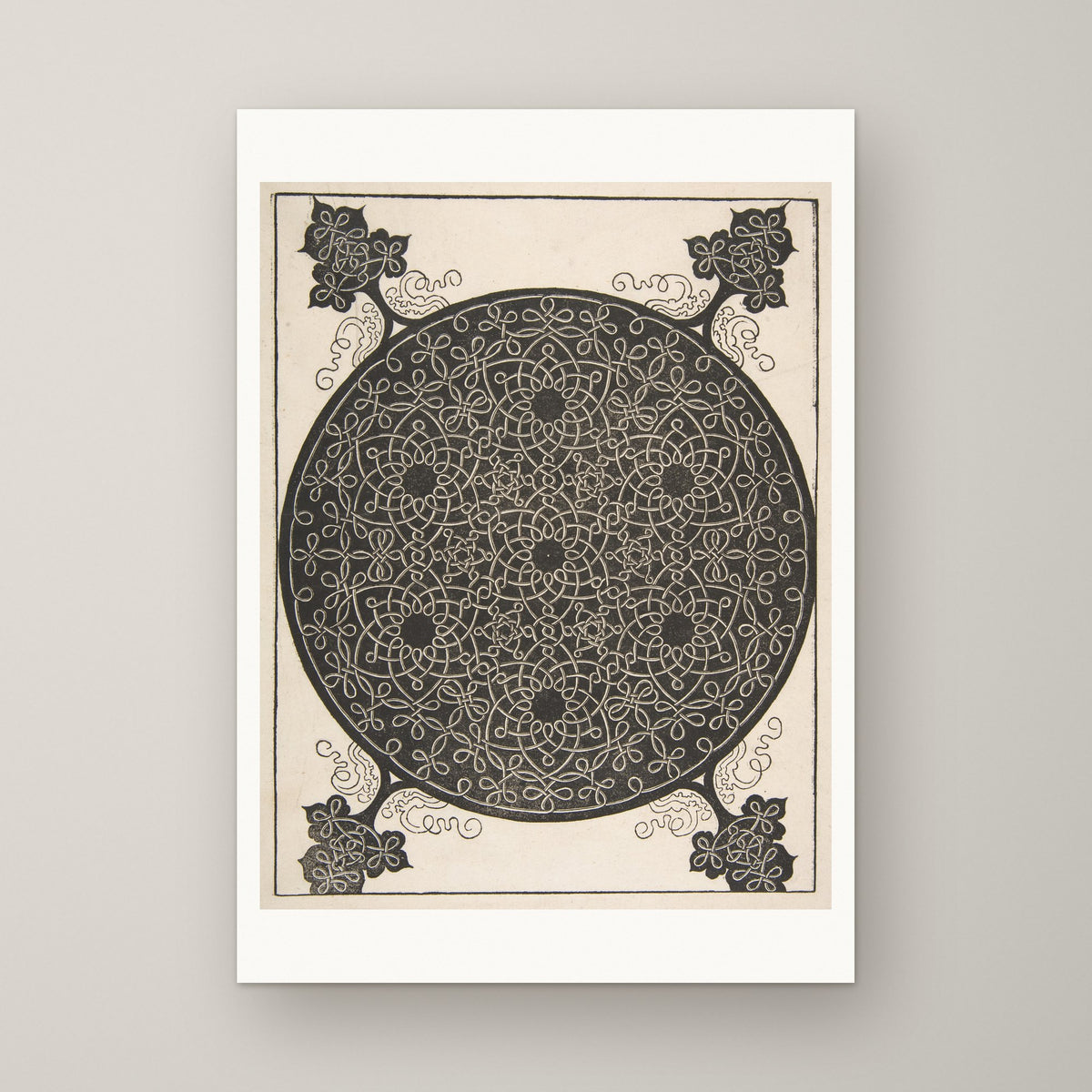 Embroidery Pattern with Six-pointed Stars – unframed print