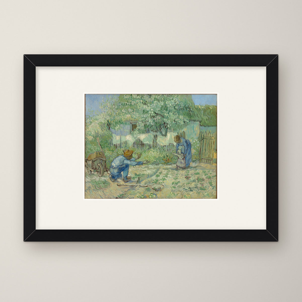 First Steps, after Millet – in a black frame