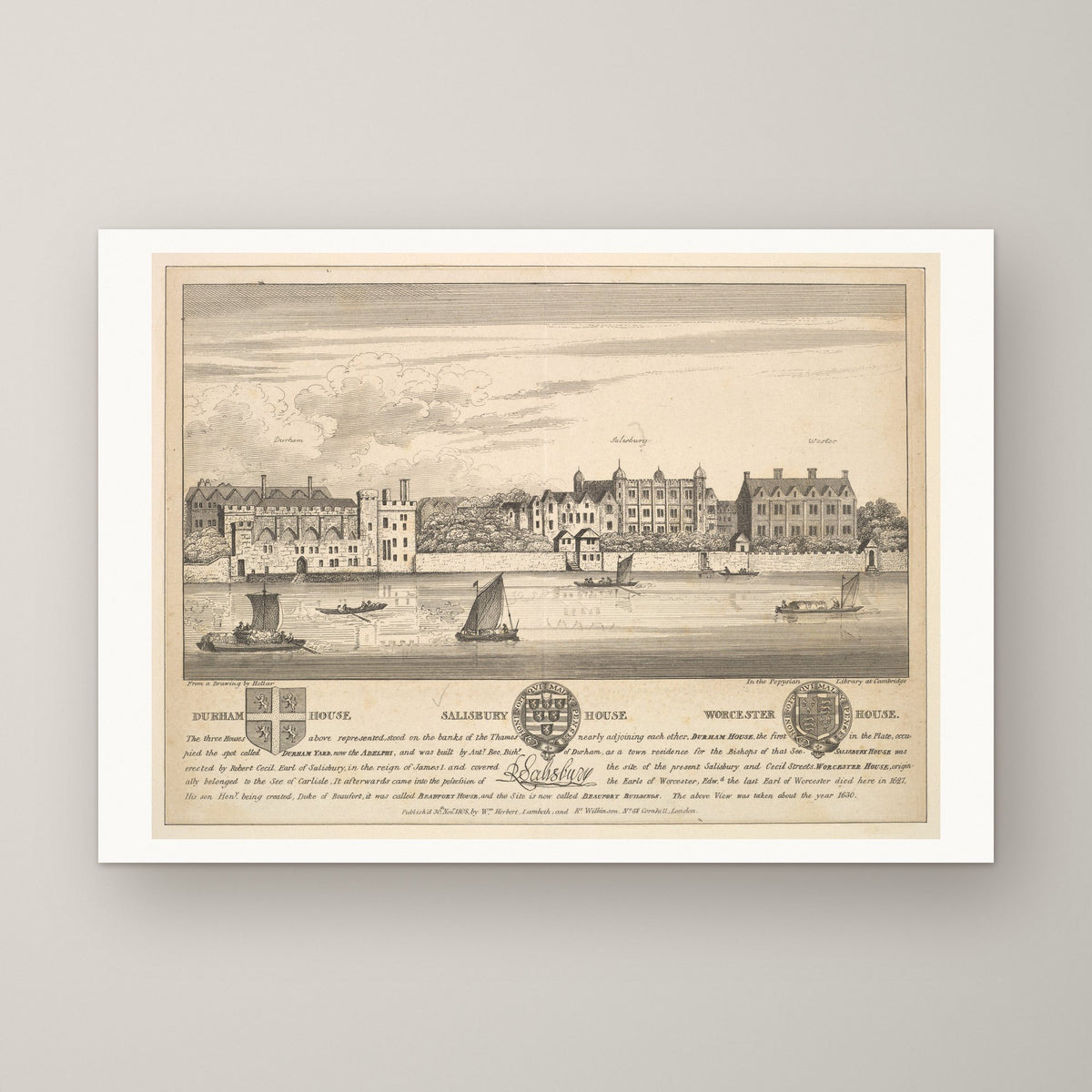 Great Houses on the Thames – unframed print