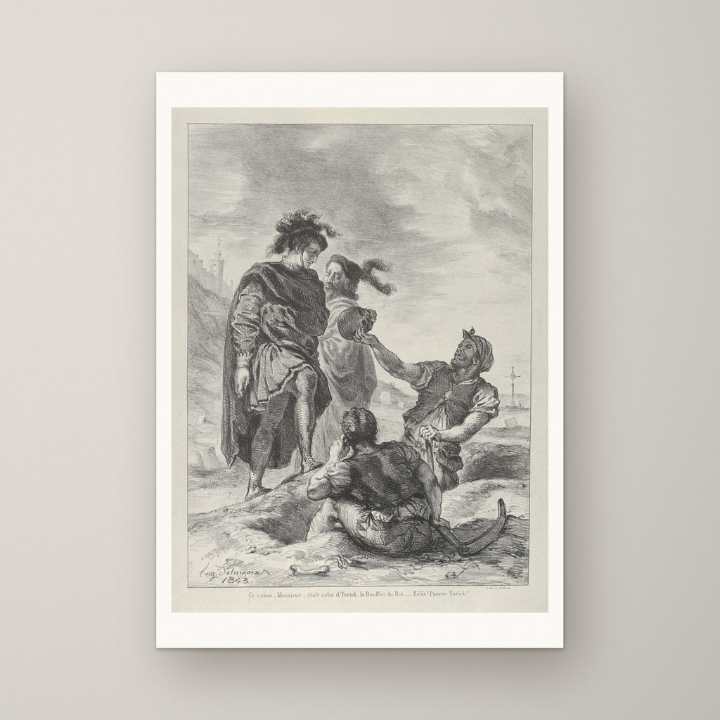 Hamlet and Horatio before the Gravediggers – unframed print