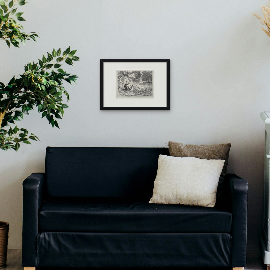 Hamlet: The Death of Ophelia – framed in a living room