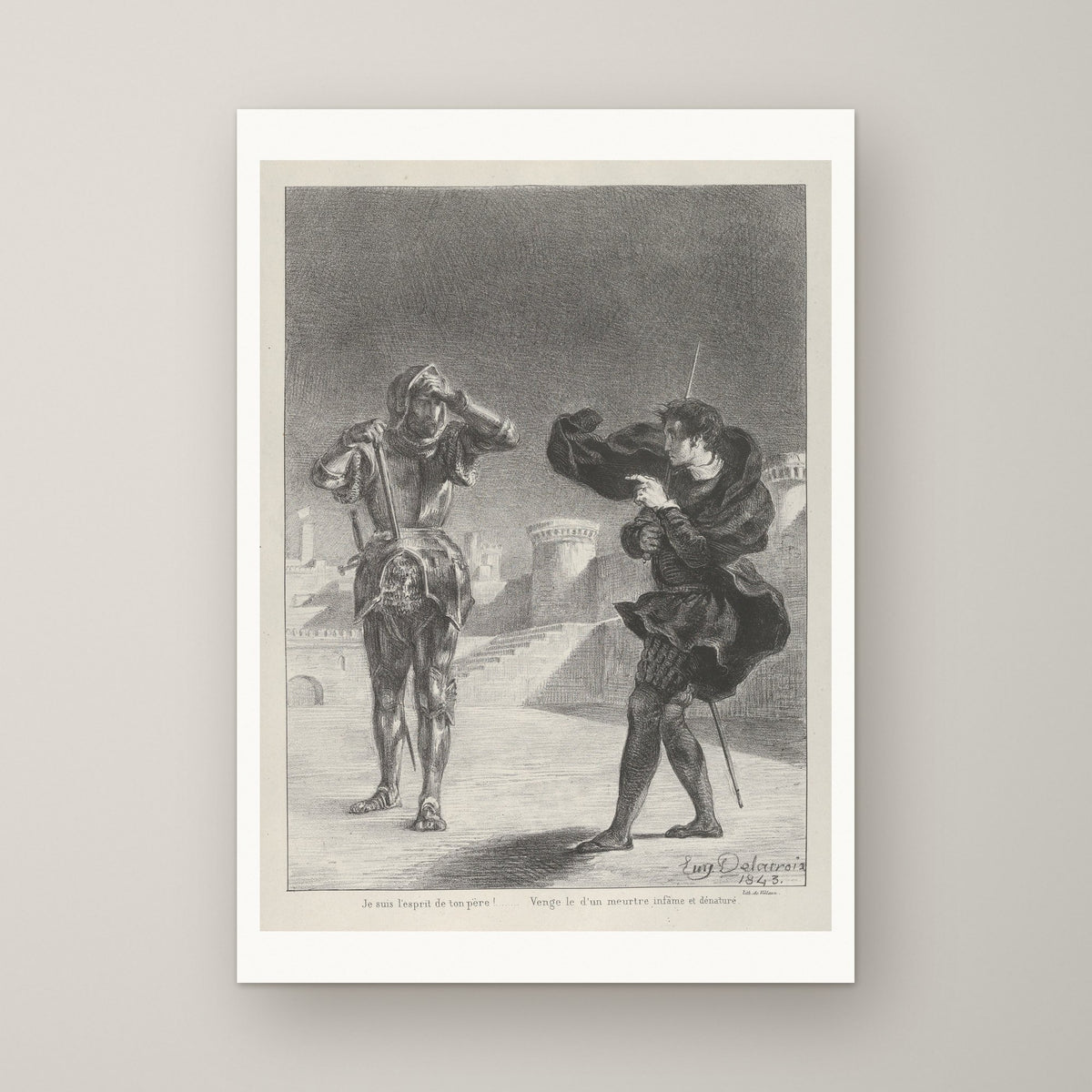 Hamlet: The Ghost on the Terrace – unframed print