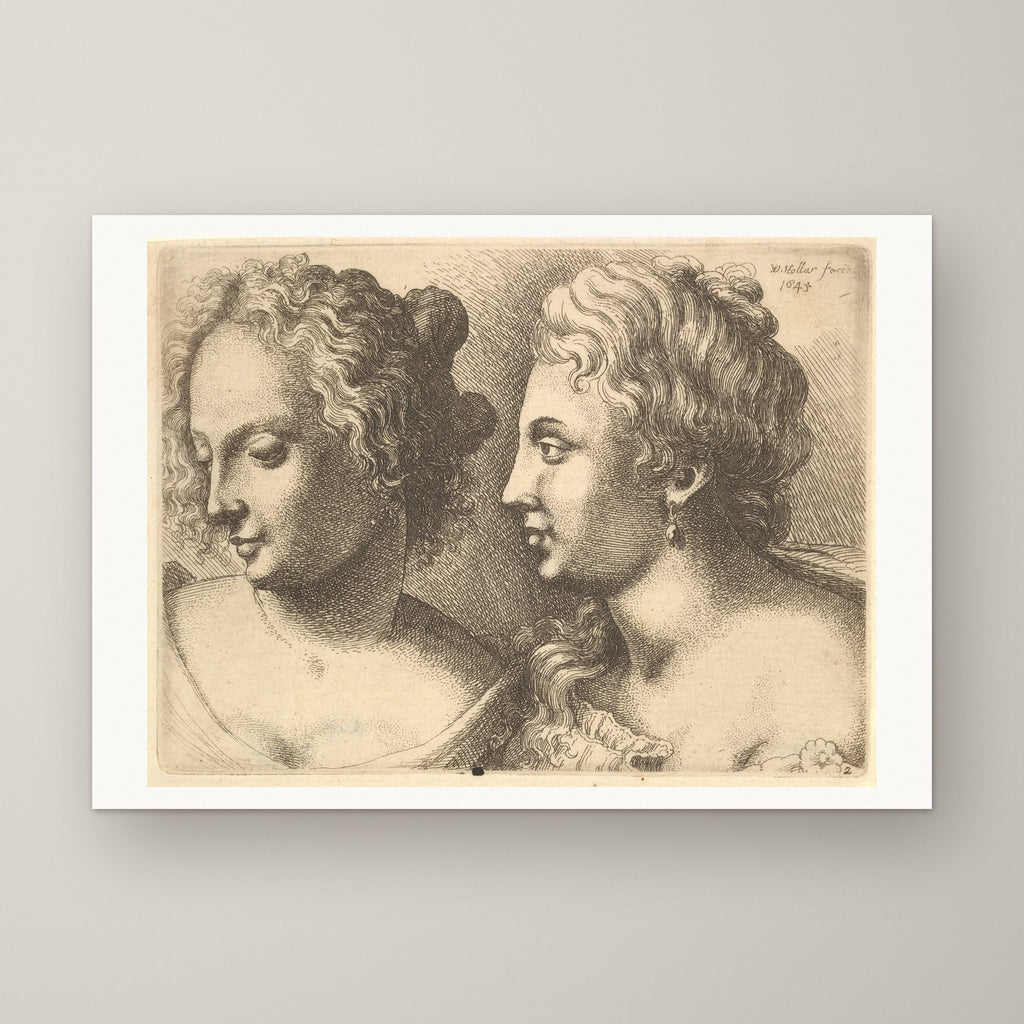 Heads of Two Young Women – unframed print