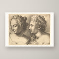Heads of Two Young Women – unframed print