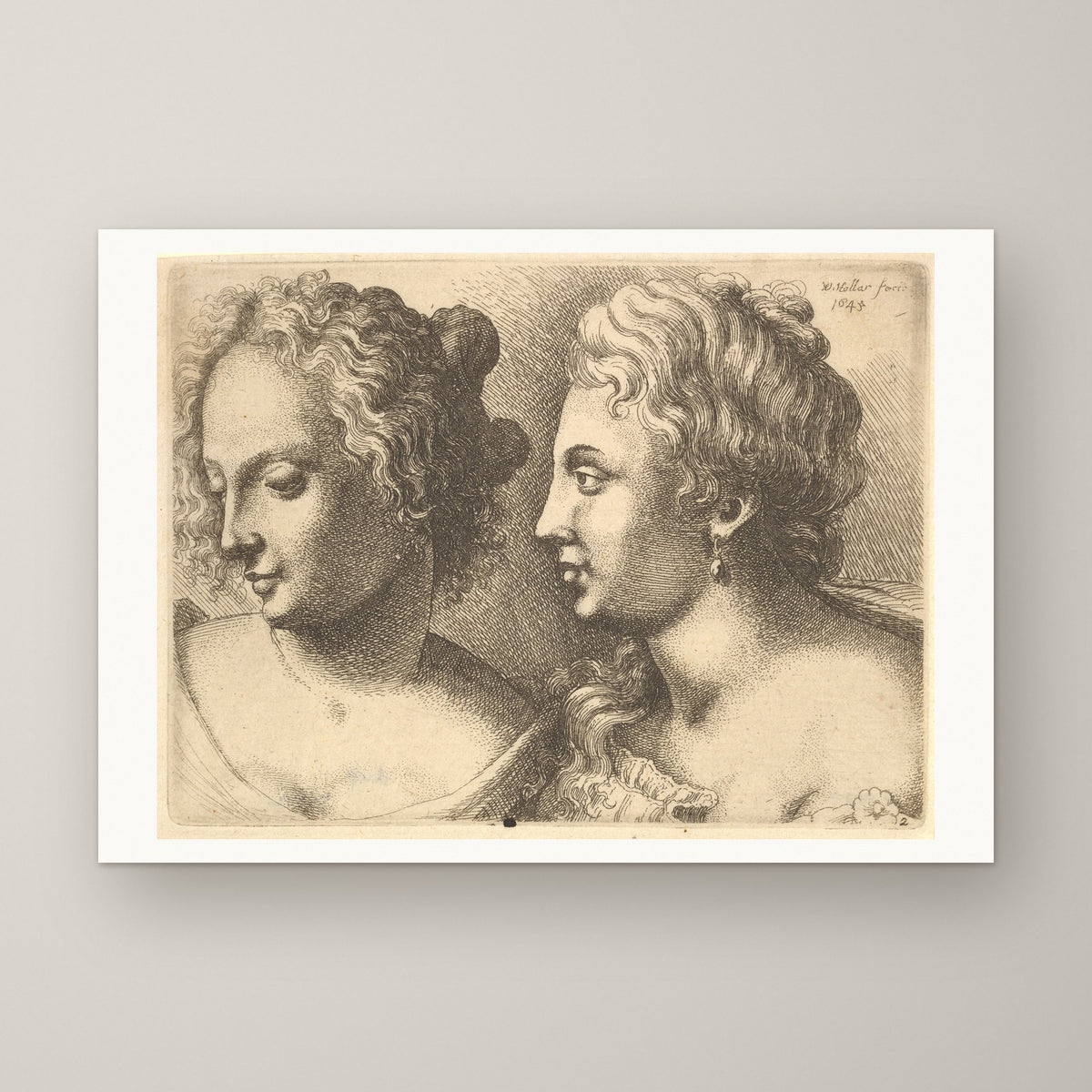 Heads of Two Young Women – unframed print