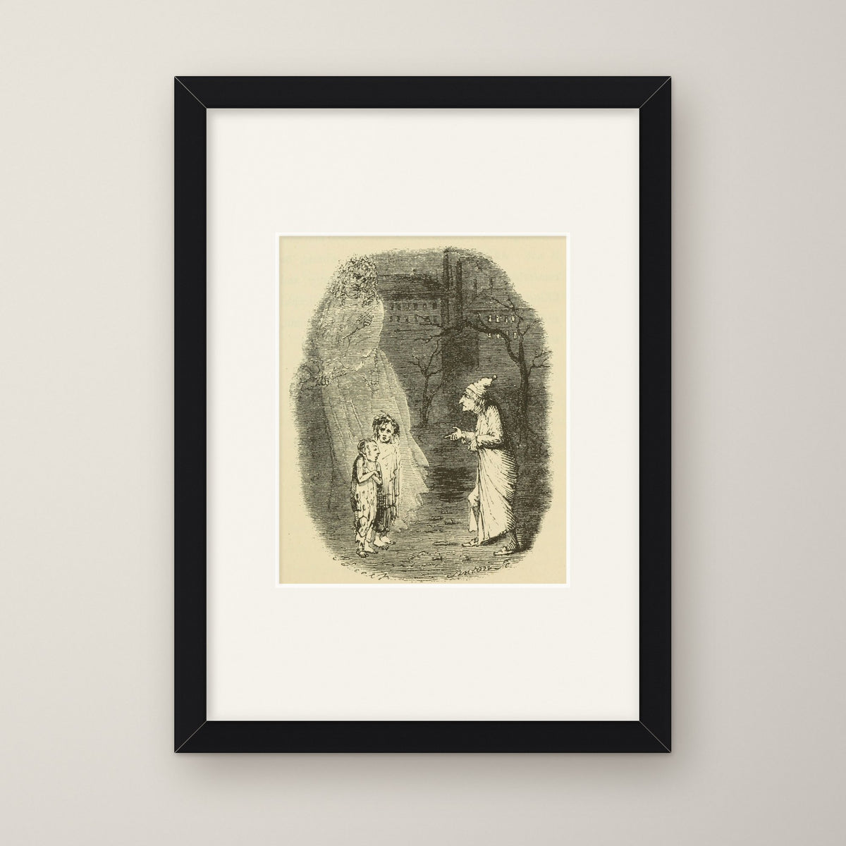 Ignorance and Want – in a black frame