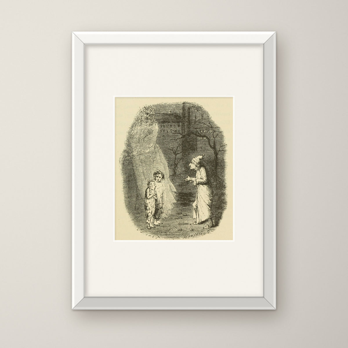Ignorance and Want – in a white frame