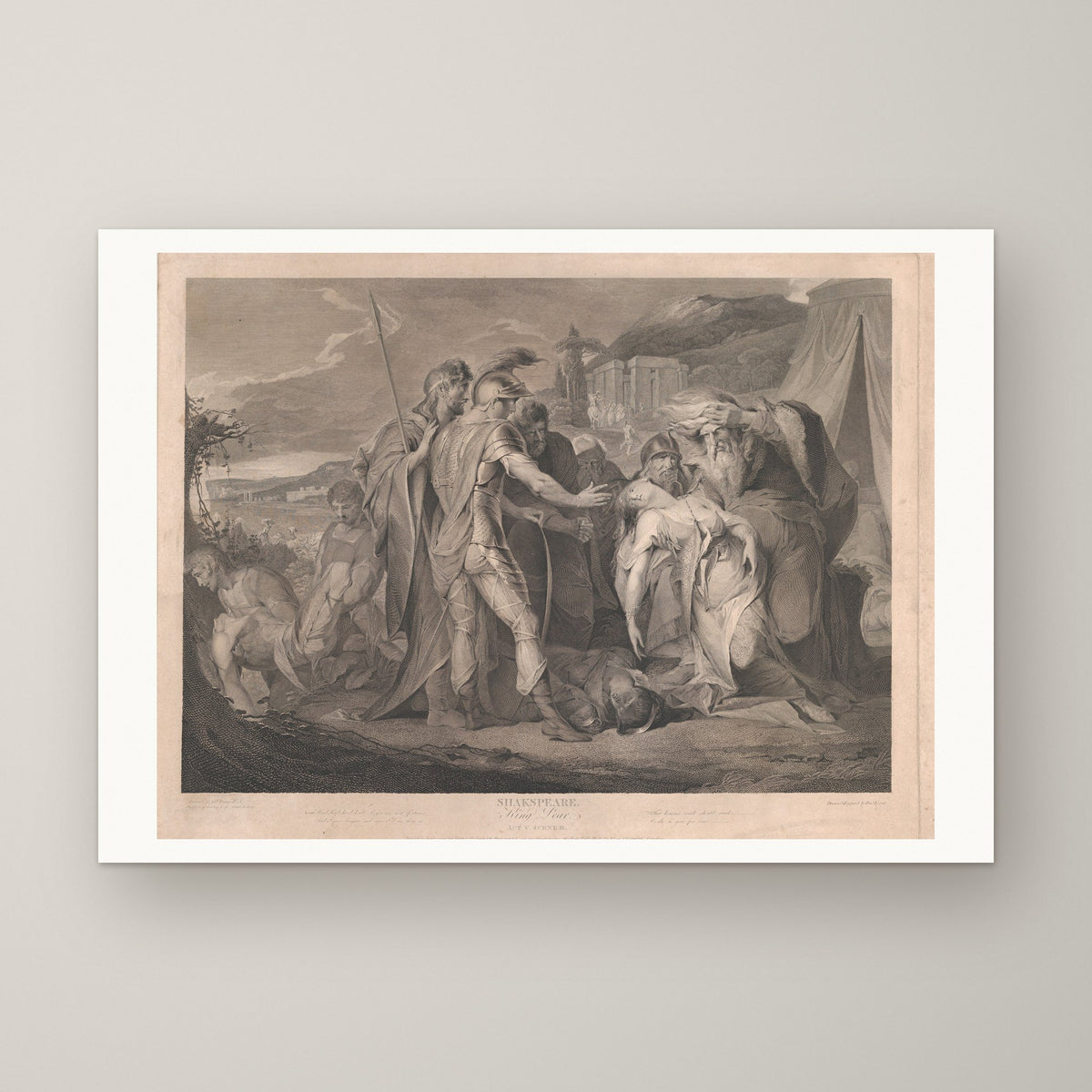 King Lear Weeping over the Body of Cordelia – unframed print