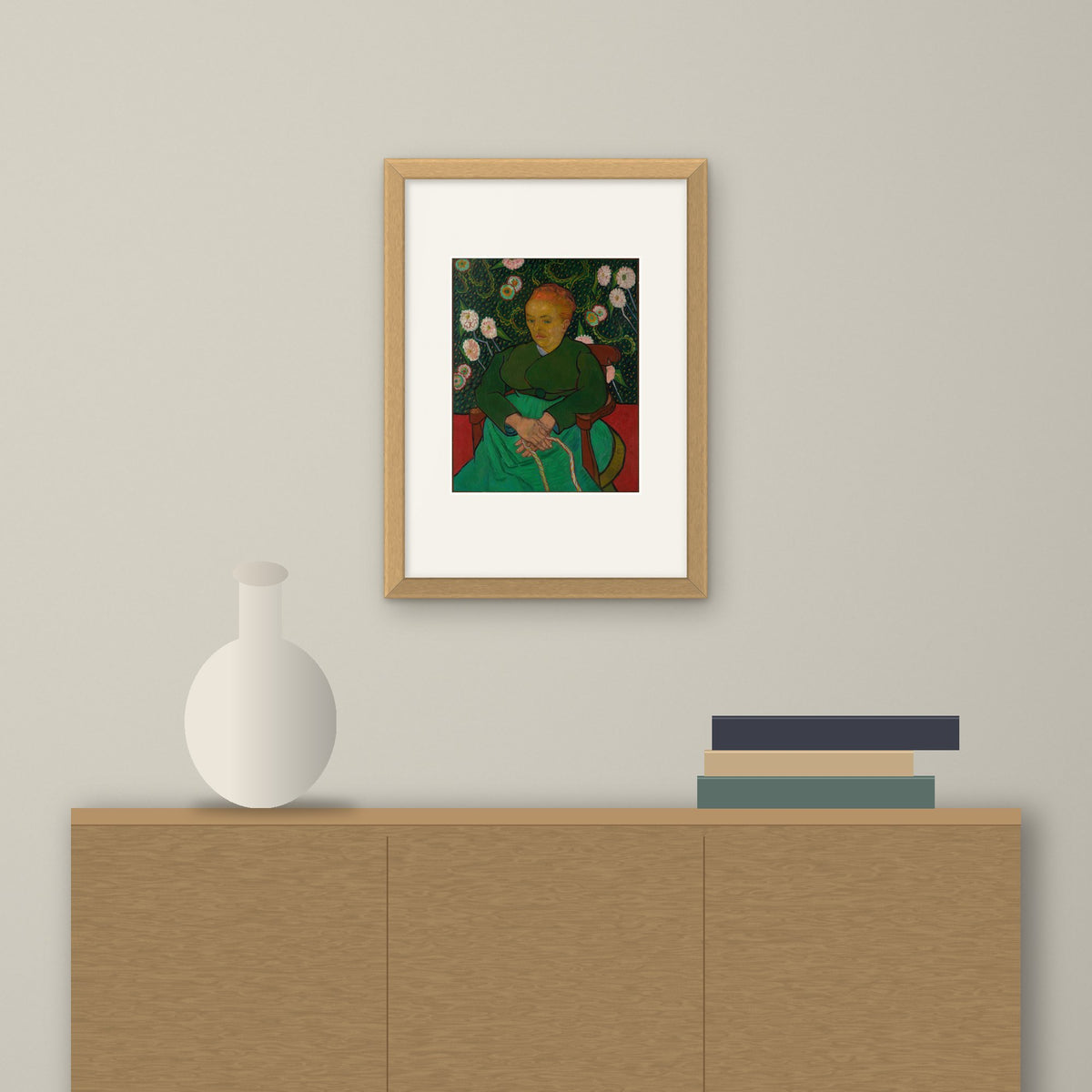 La Berceuse – framed on a wall above a sideboard