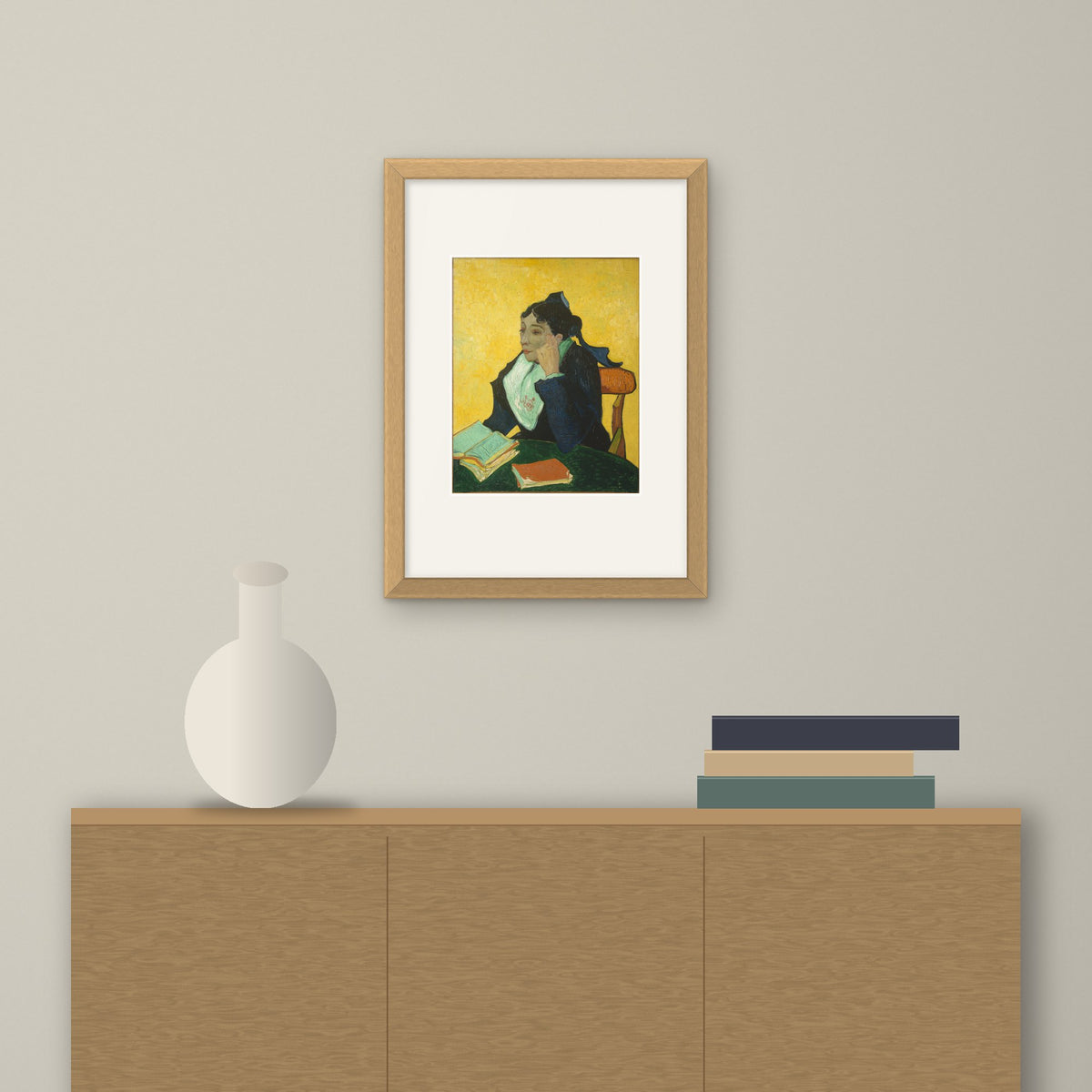 L'Arlésienne: Madame Ginoux – framed on a wall above a sideboard