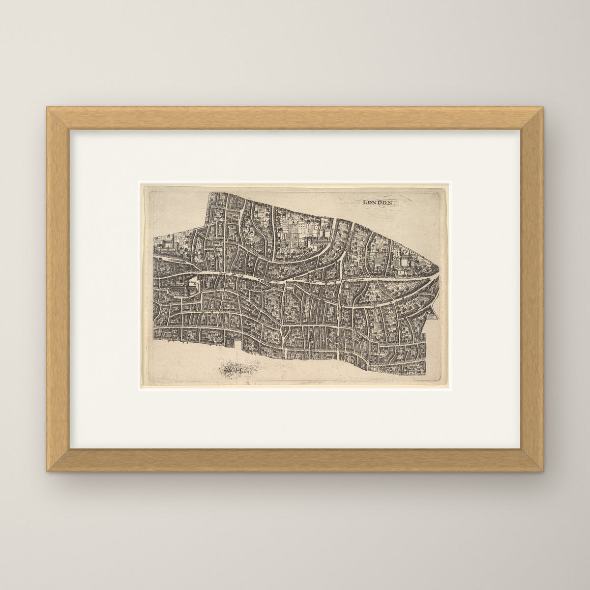 London before the Great Fire – in an oak frame