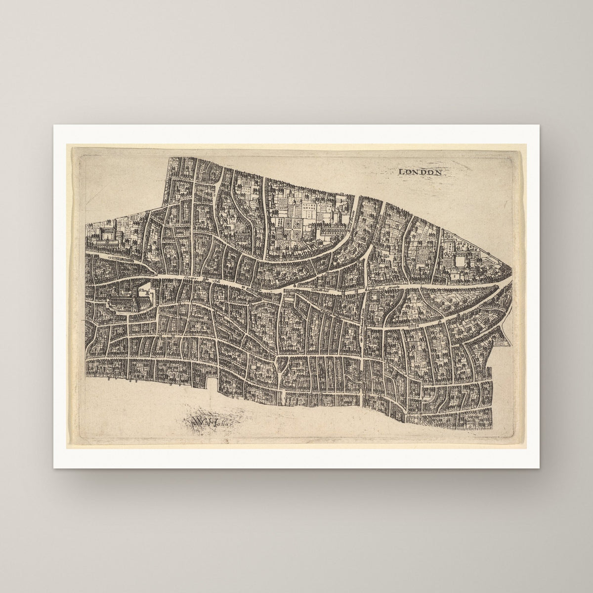 London before the Great Fire – unframed print