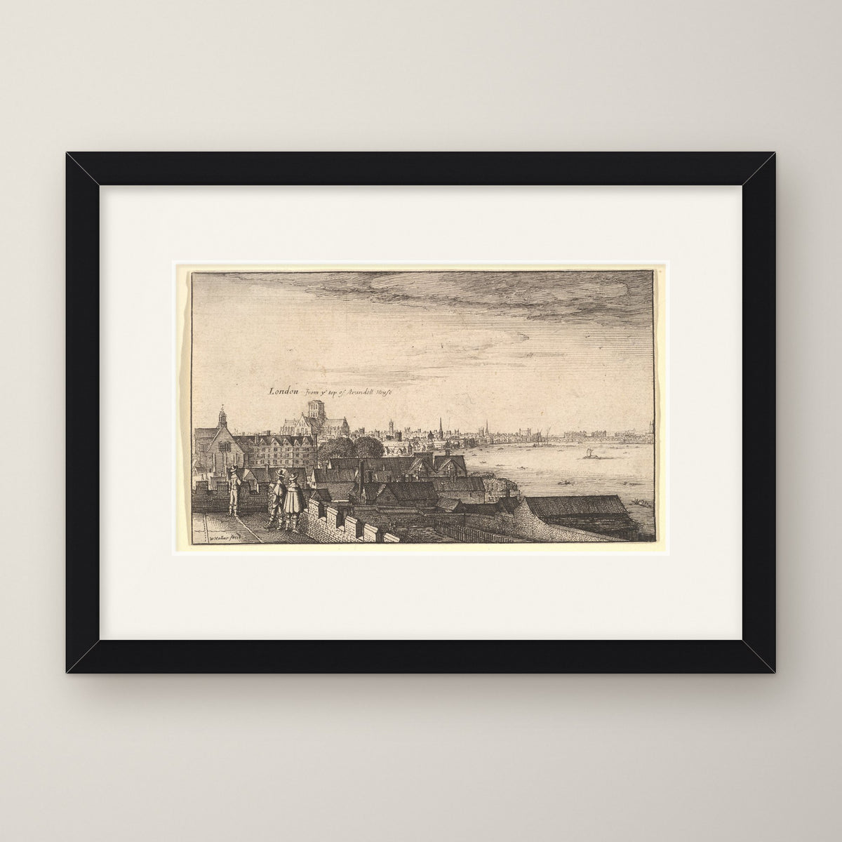 London from Arundel House – in a black frame