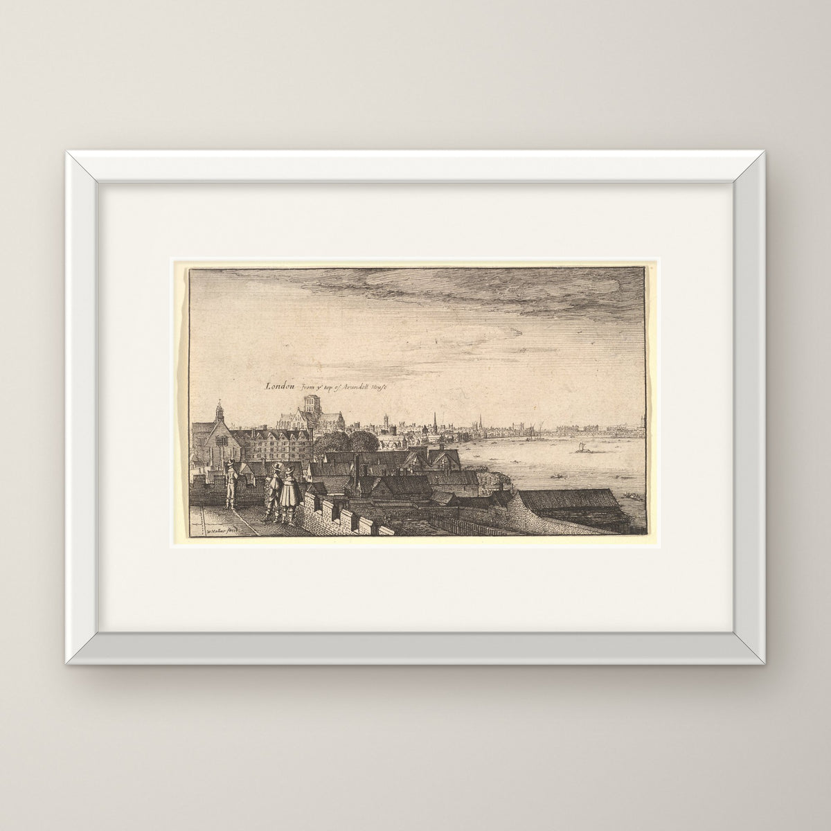 London from Arundel House – in a white frame