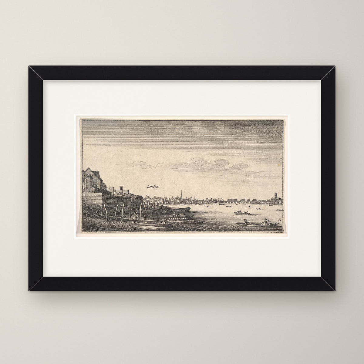 London from the Milford Stairs – in a black frame