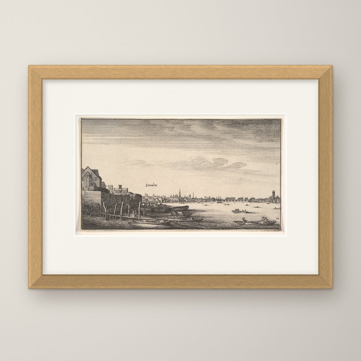 London from the Milford Stairs – in an oak frame