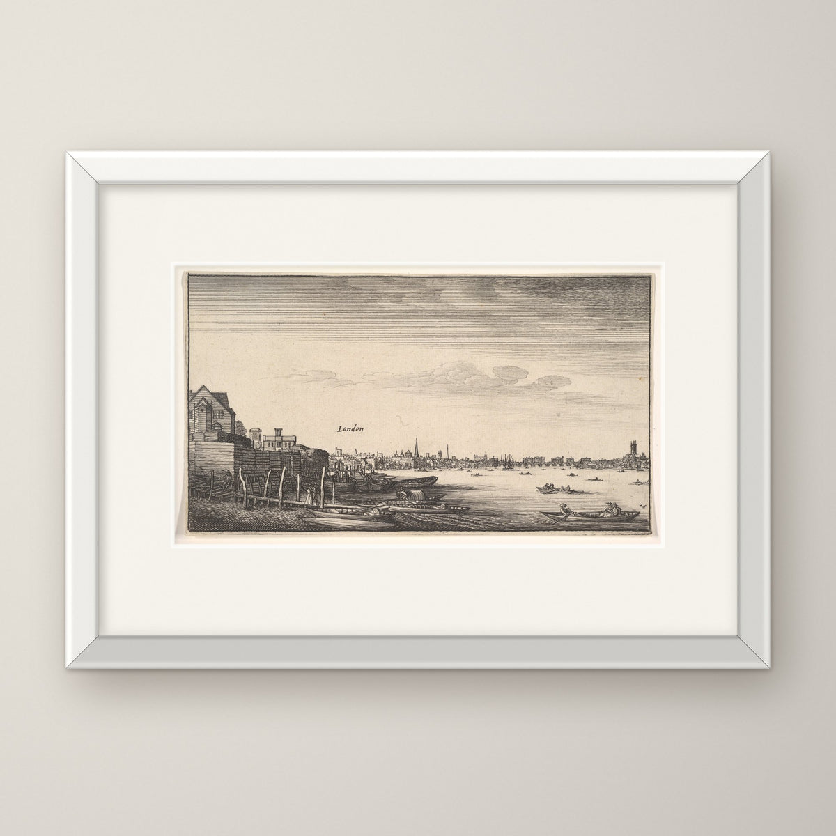 London from the Milford Stairs – in a white frame