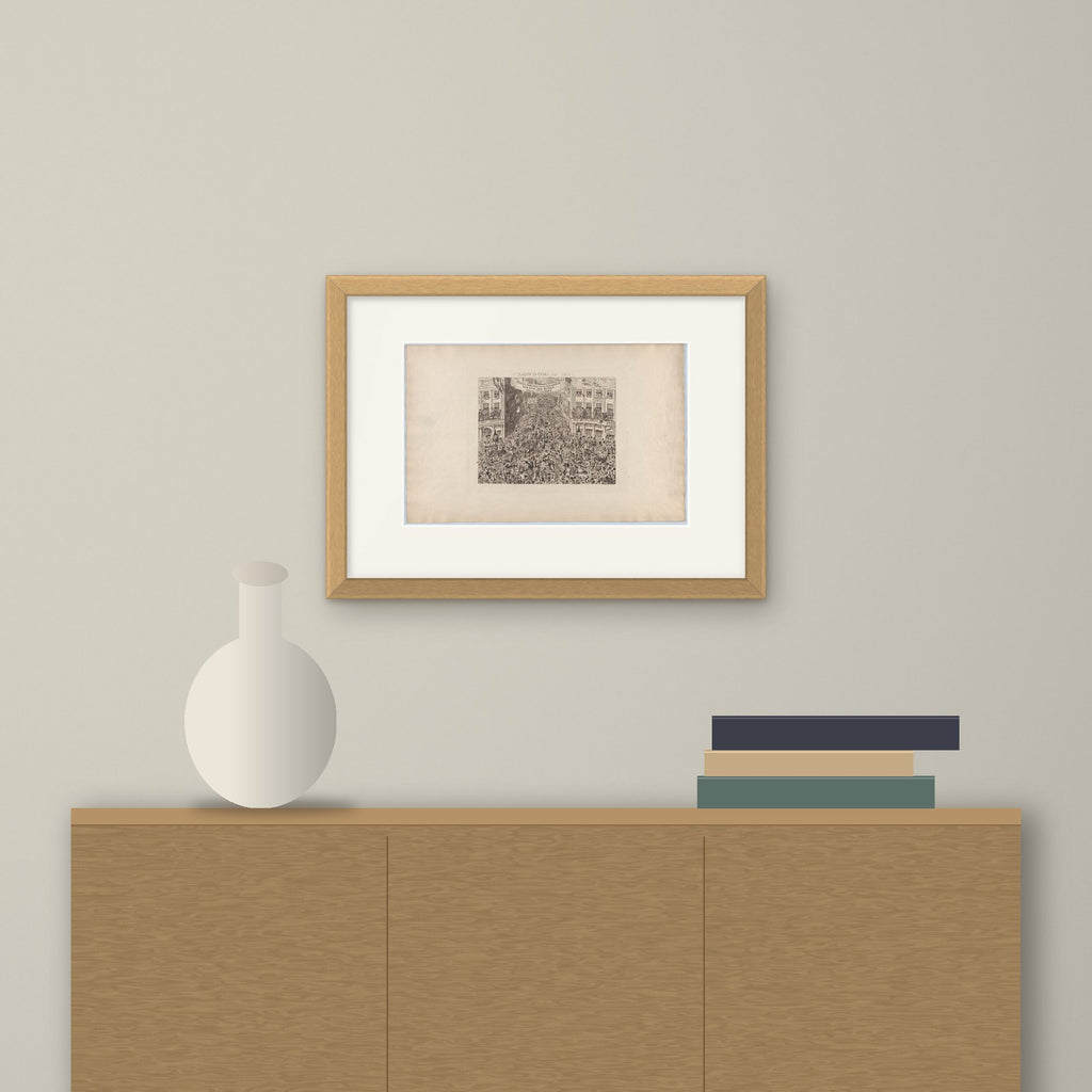 London, in 1851 – framed on a wall above a sideboard