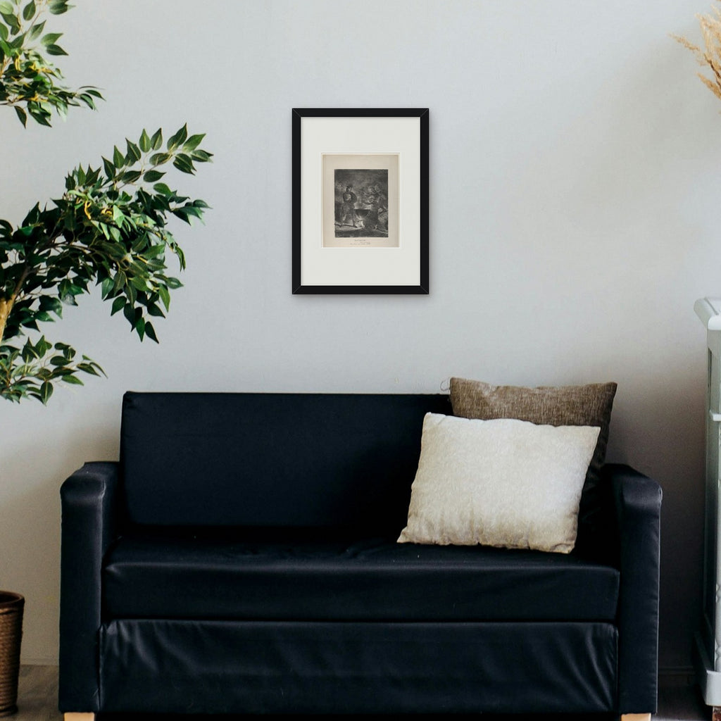 Macbeth Consulting the Witches – framed in a living room