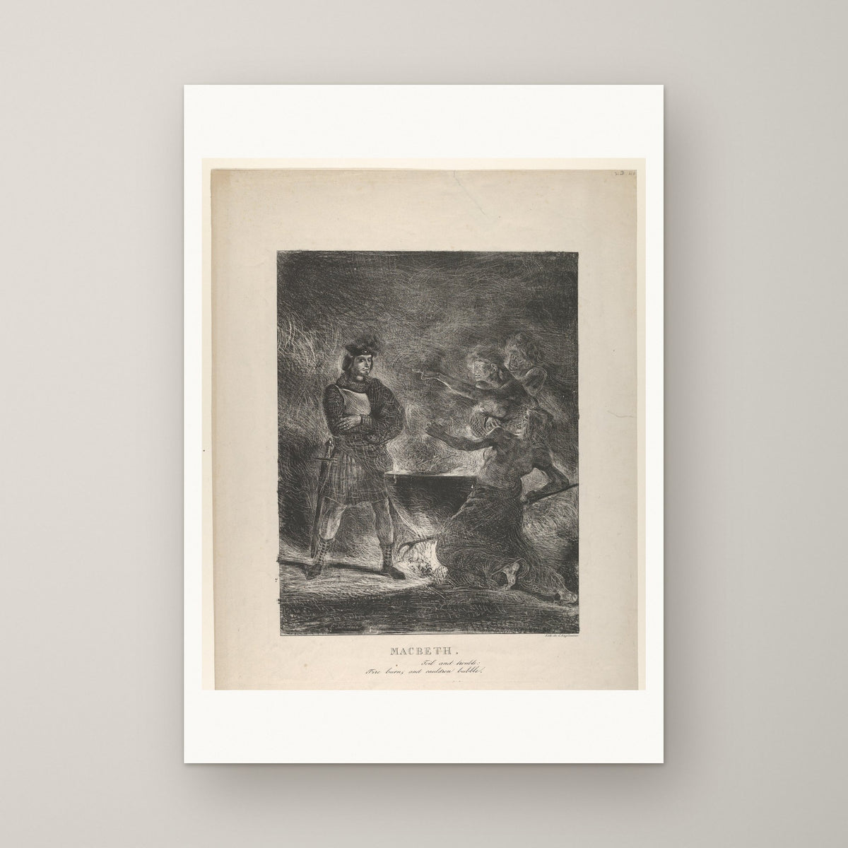 Macbeth Consulting the Witches – unframed print