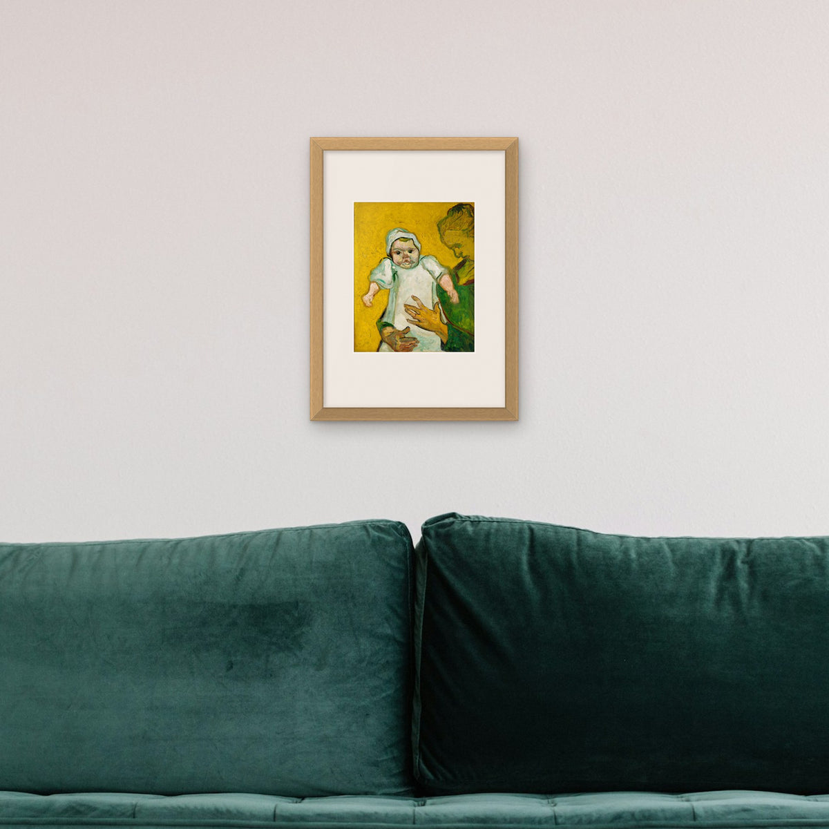Madame Roulin and Her Baby – framed in a living room