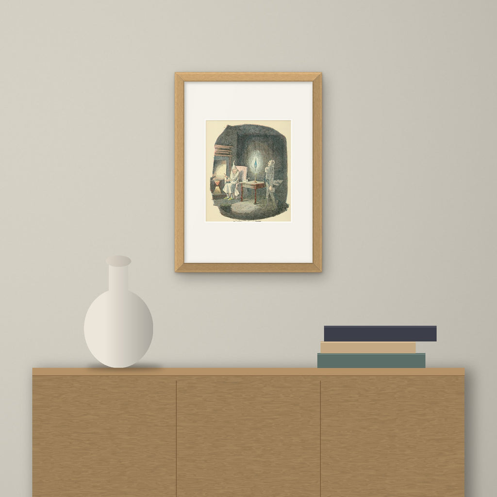 Marley's Ghost – framed on a wall above a sideboard