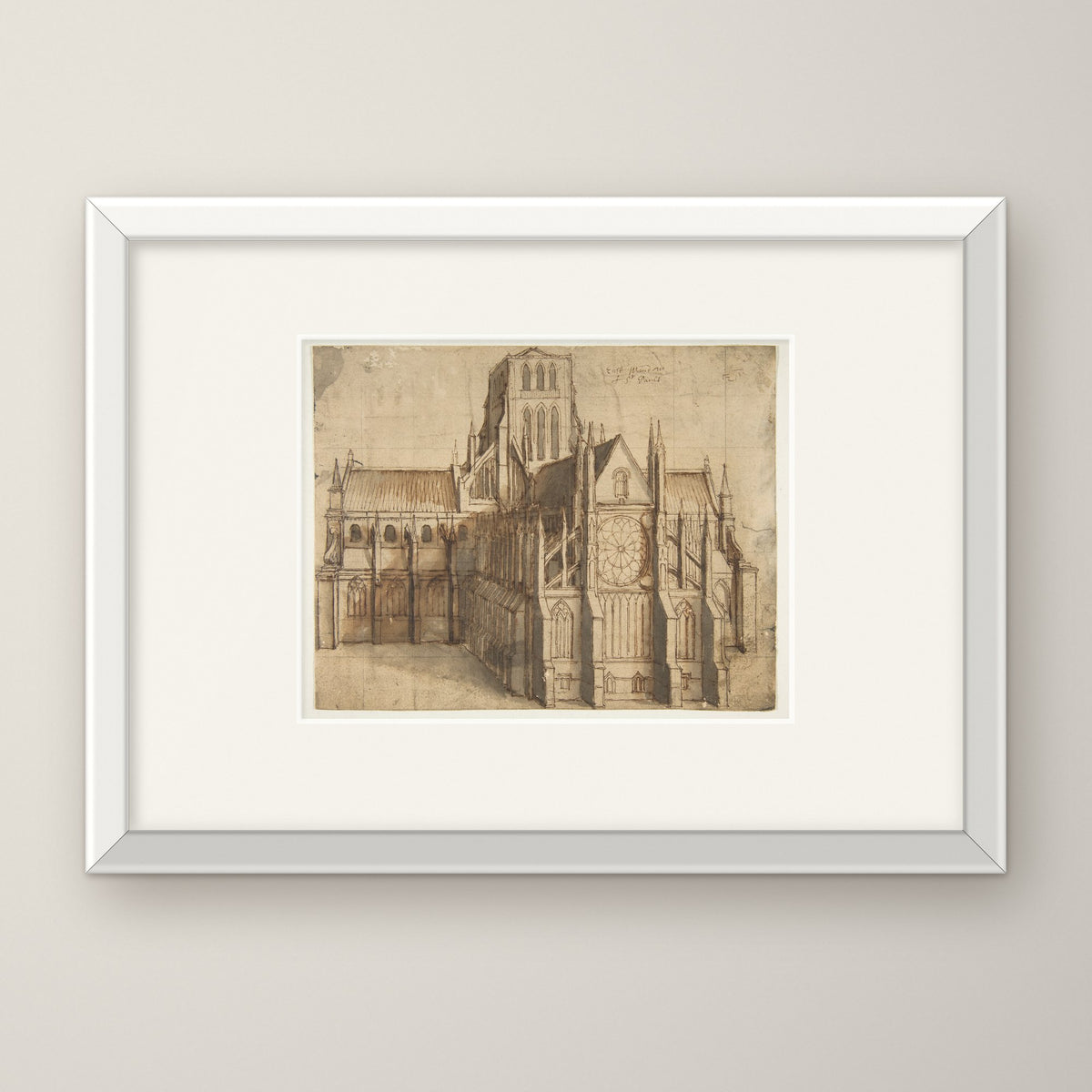 Old St Paul's Cathedral – in a white frame