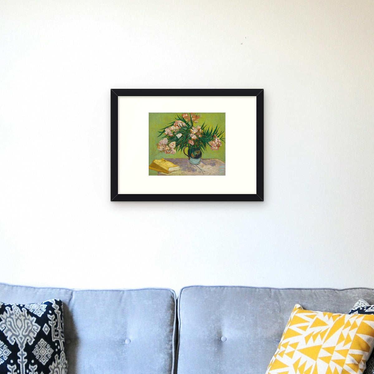 Oleanders – framed in a living room