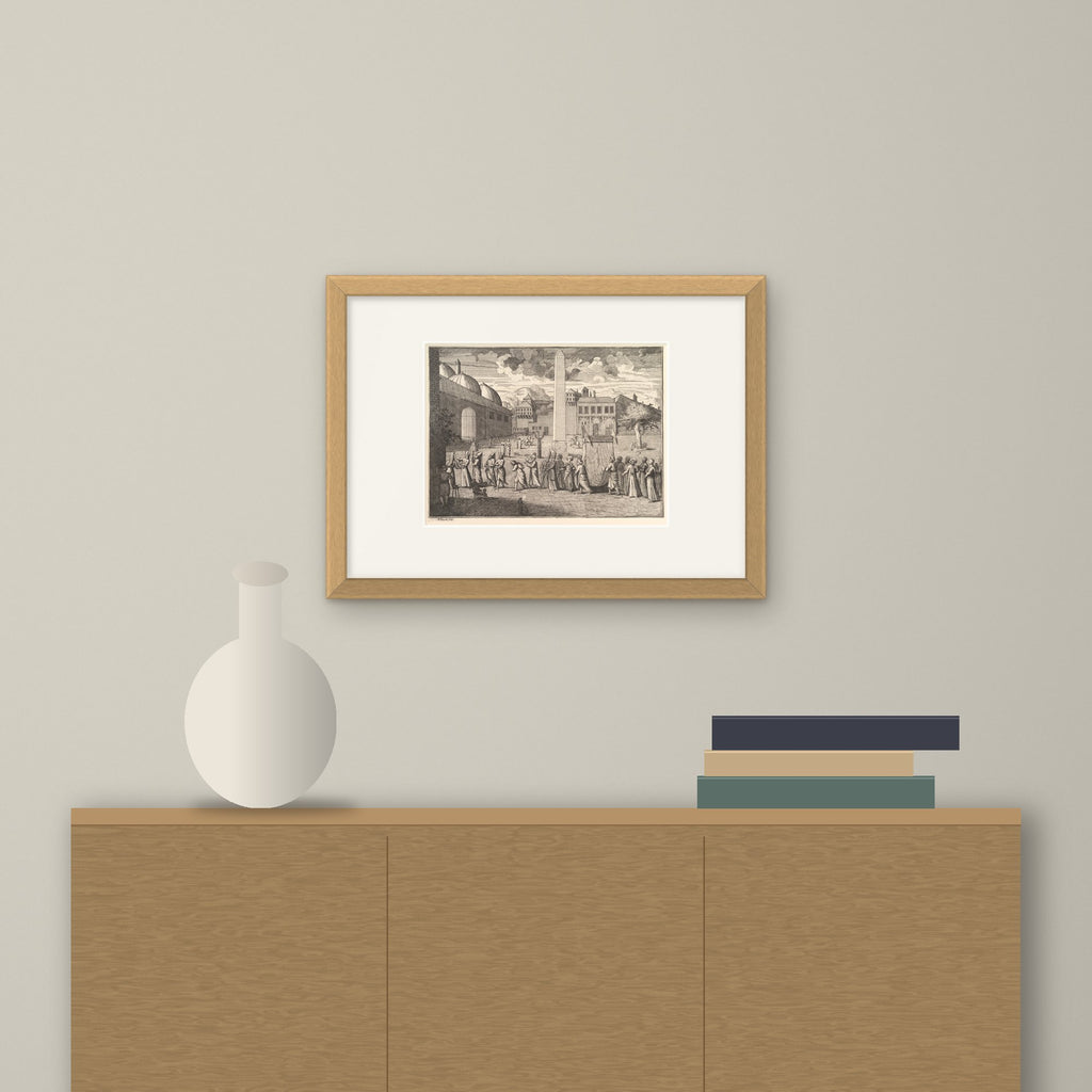 Procession through the Hippodrome – framed on a wall above a sideboard