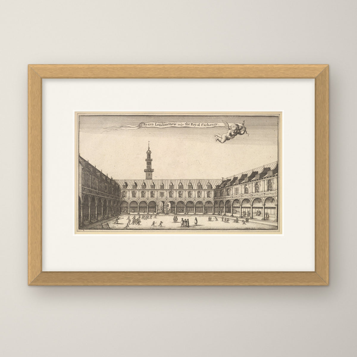 Royal Exchange – in an oak frame