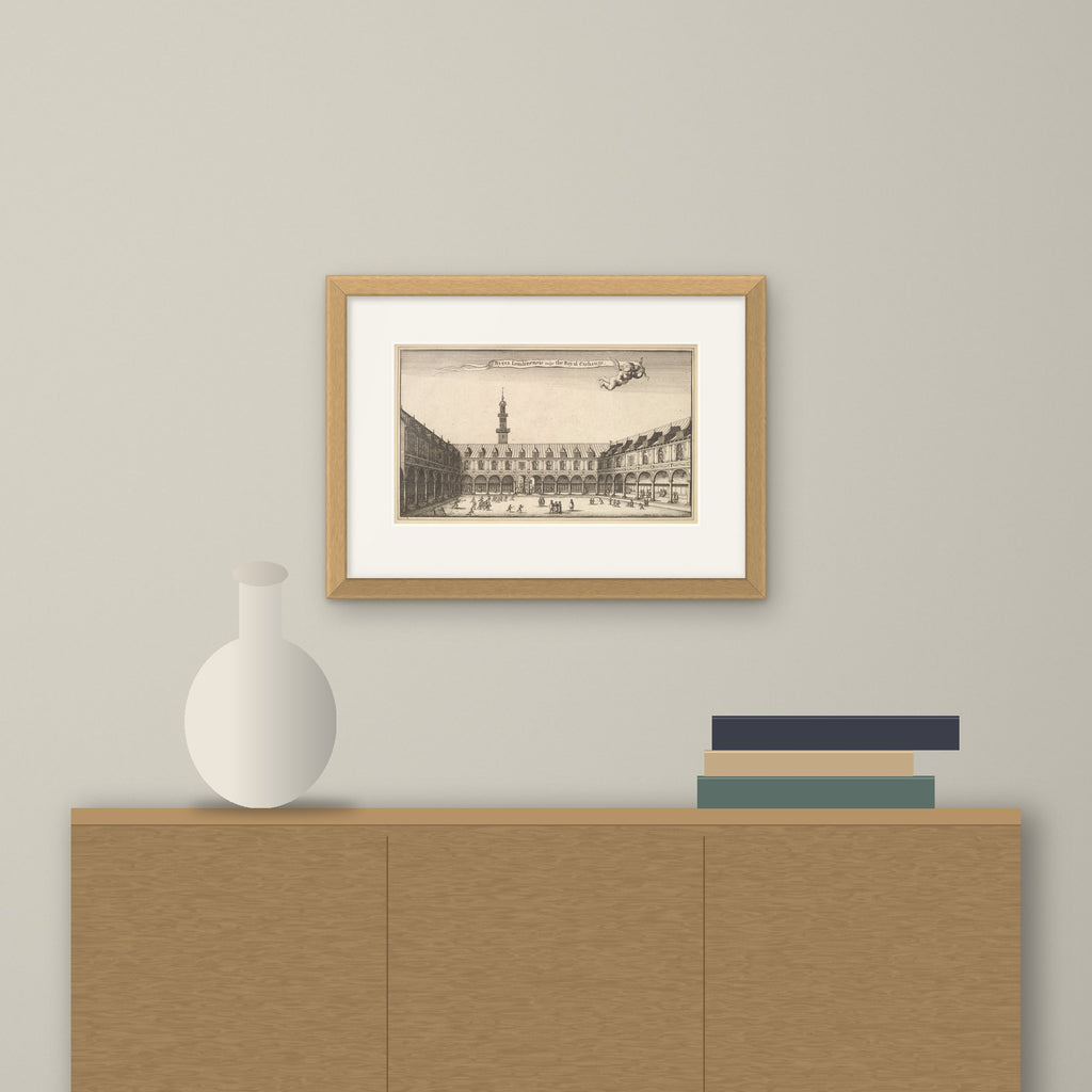 Royal Exchange – framed on a wall above a sideboard