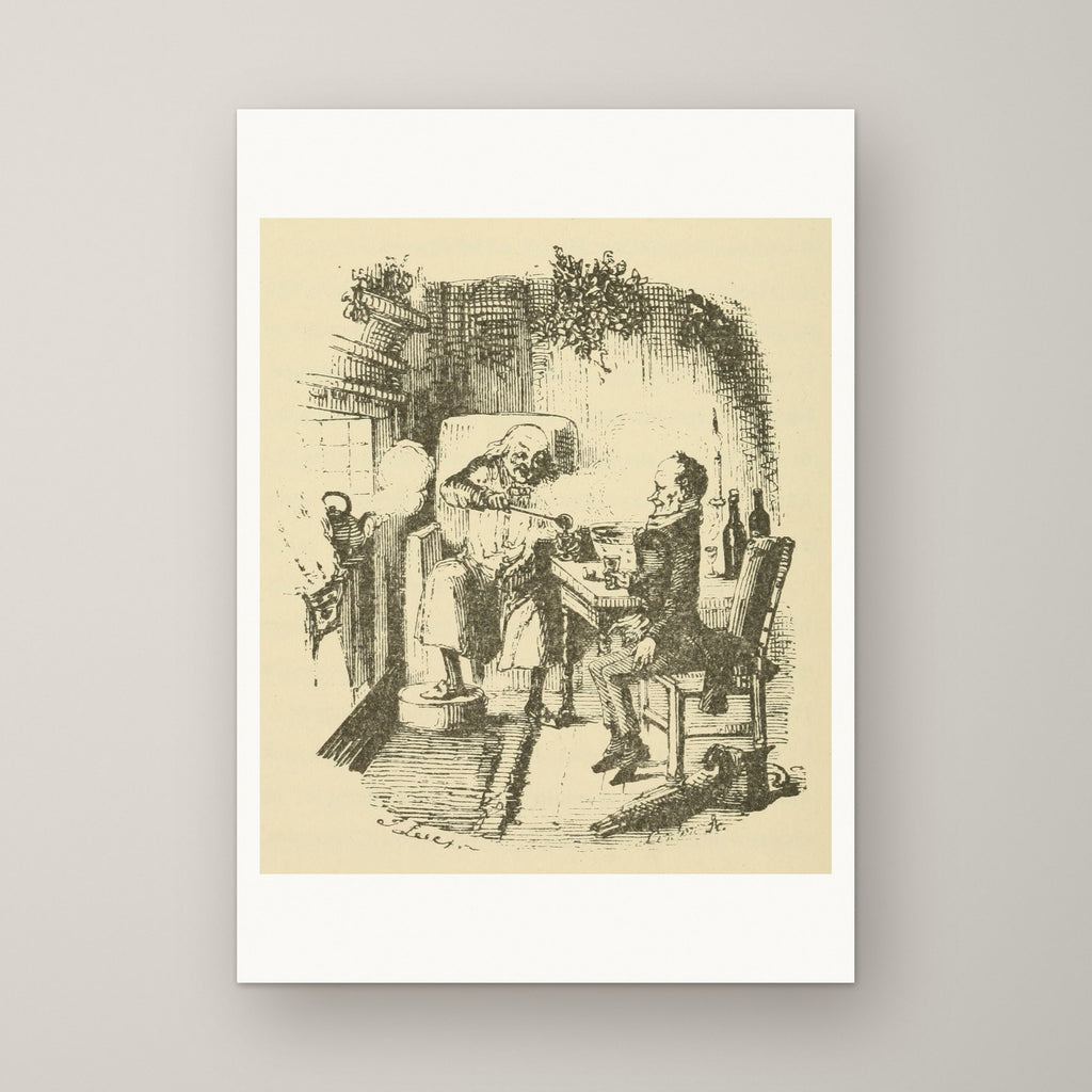Scrooge and Bob Cratchit – unframed print