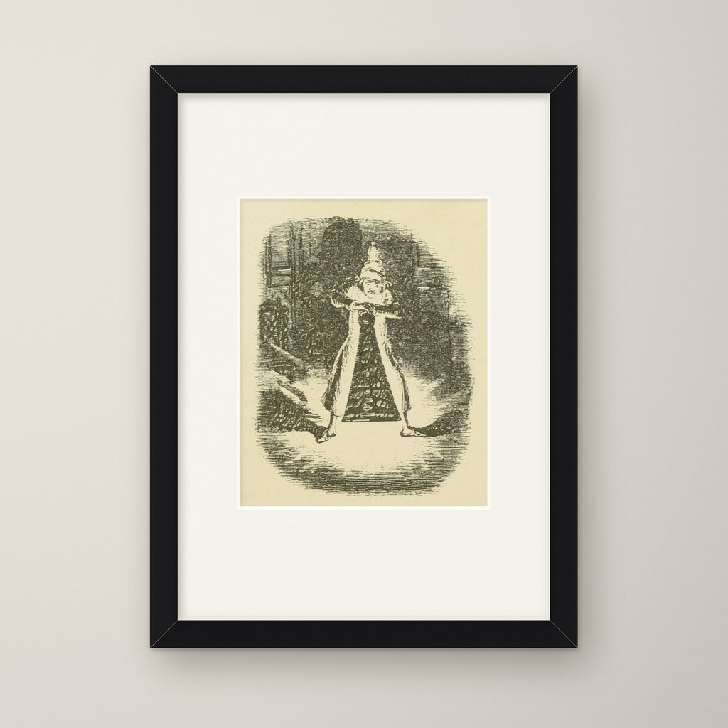 Scrooge Extinguishes the First of the Three Spirits – in a black frame