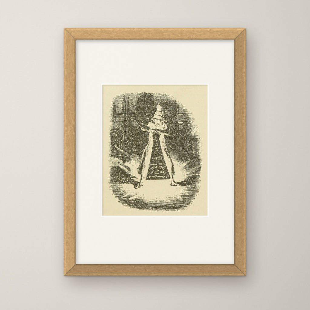Scrooge Extinguishes the First of the Three Spirits – in an oak frame